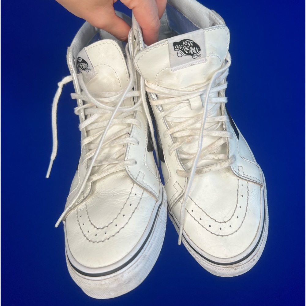 Vans off the wall white high rise sneakers